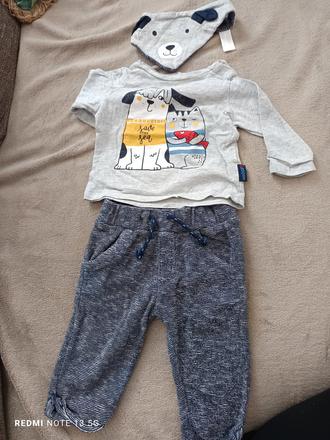 Suprava teplaky+tricko, c&a,68