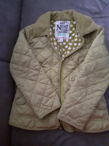 Dievčenský zelený kabátik next-9 rokov, next,140
