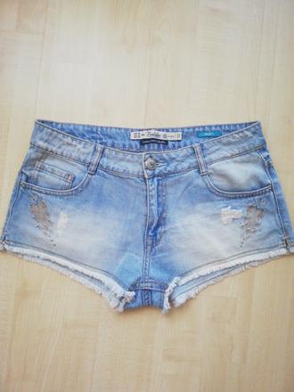 Rifľové šortky zara 36-38, zara,36