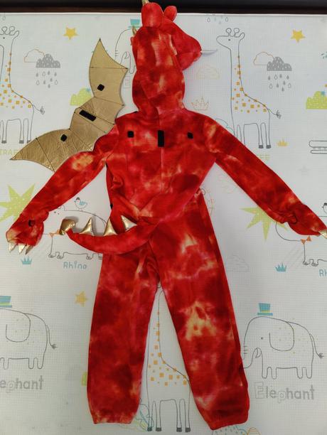 Karnevalový kostým - červený drak, 