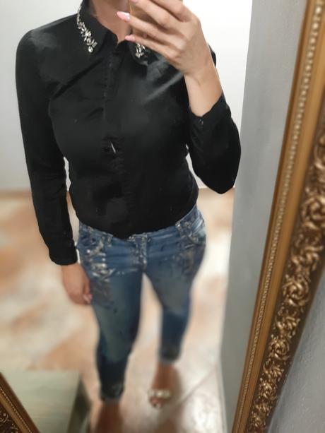 Kamienkový golier košela halenka, s