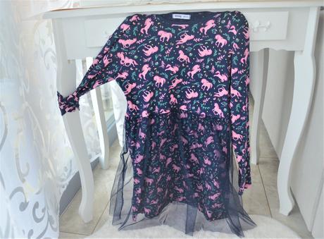 Šaty unicorn s tylom-140, 140