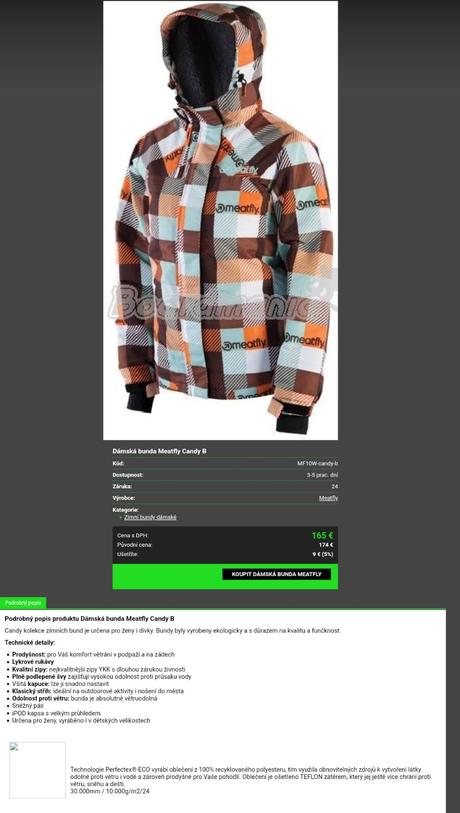 Lyziarska snowboard bunda meatfly, m