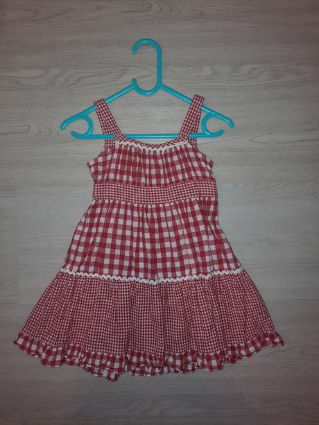 Kockované šaty gingham, 98
