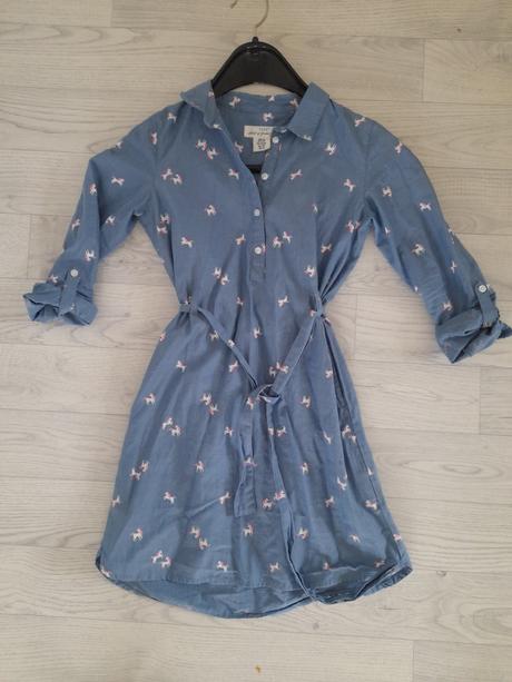 Riflové šaty, h&m,140