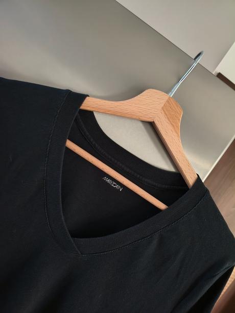 Marc cain kvalitný bavlnený top s 3/4 rukávom xl, xl