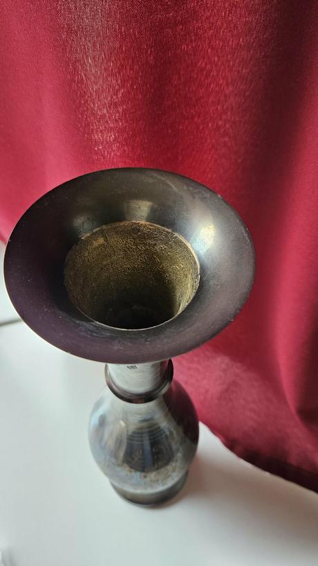 Elegantná štíhla mosadzná váza, made in india, 