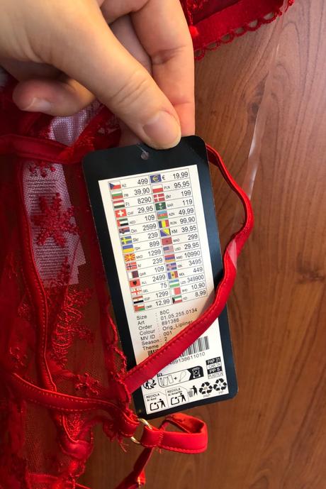 Nové červené sexy čipkované push-up body, 80 c, new yorker,80c