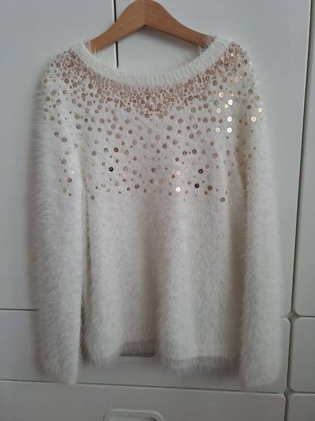 Teplý sveter s flitrami h&m, h&m,140