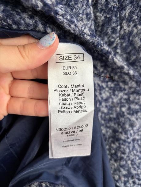 Zimny vlneny kabat, orsay,xs