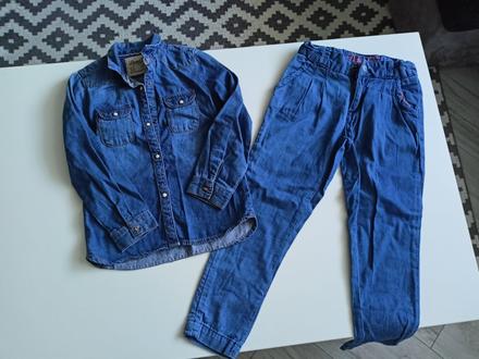 Riflova košeľa,rifle 104/110, 104