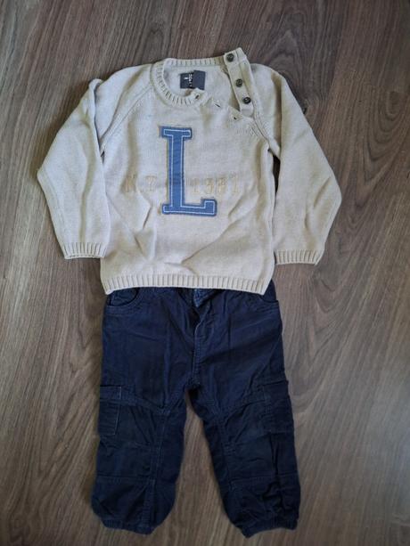 Nohavice + svetrik, h&m,86