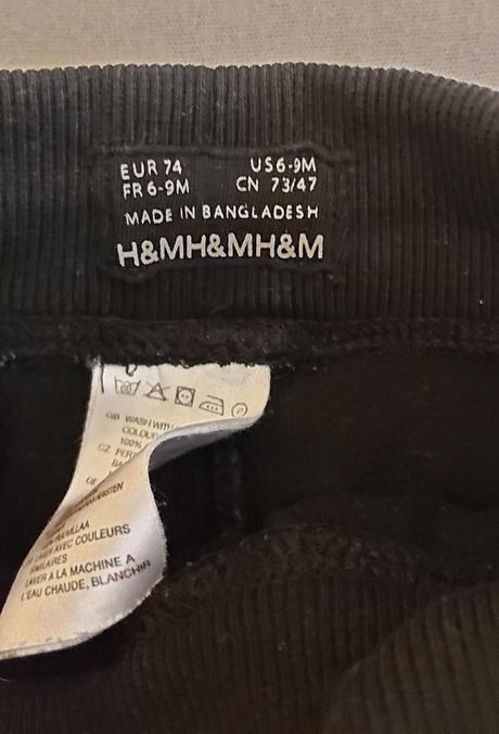 Tepláky čierne h&m 74, h&m,74