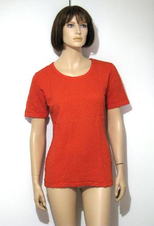 Oranžové štruktúrované tričko, m