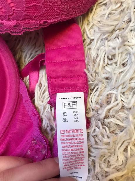 Ruzova podprsenka, f&f,75a