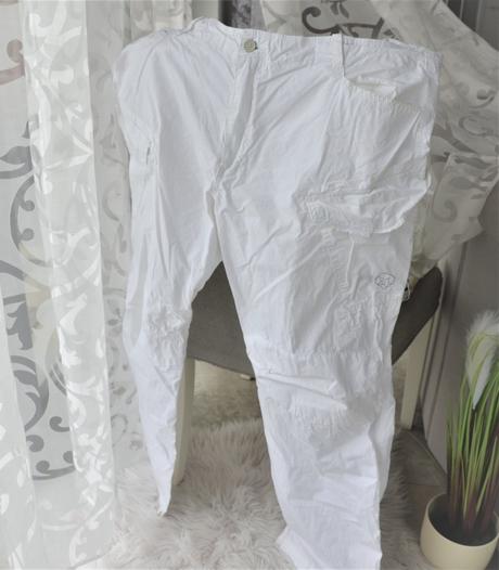 Biele ľahké nohavice authority-xxl, authority,xxl