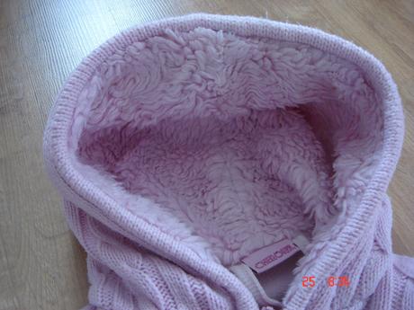 Krasny hruby zatepleny ruzova svetrik mikina, cherokee,98