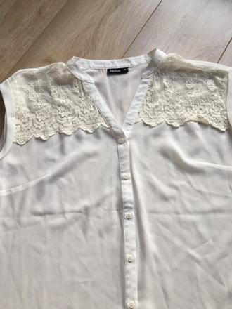 Biela blúzka bez rukávov, kik,38