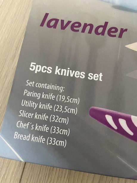Sada nožov banquet lavender violet 5 ks, 