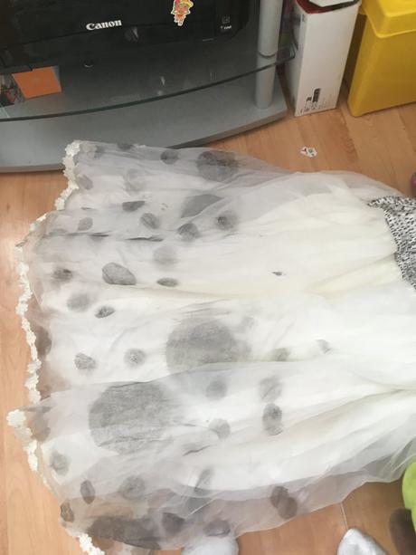 Bodkované biele šaty, 122 / 128 / 134 / 140