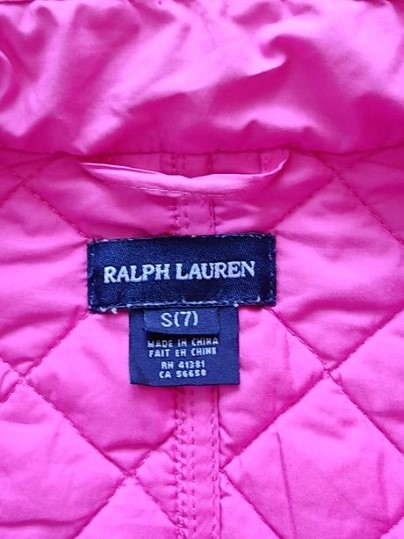 Ralph lauren krasna presivana dievcenska bunda 7r, ralph lauren,122