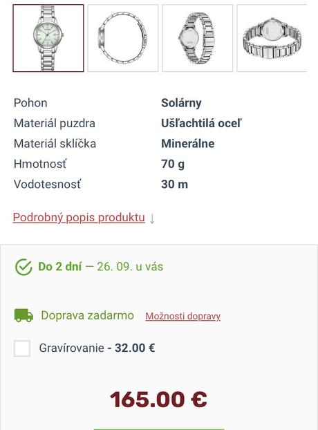 Dámske hodinky, citizen