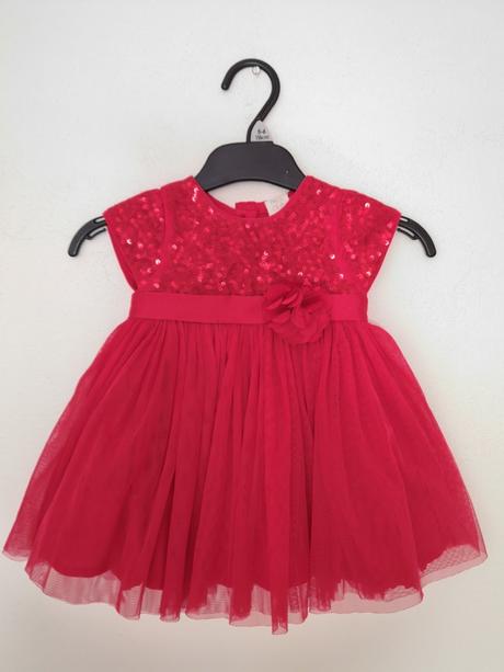 Červené tylové šaty, veľkosť 68, 68