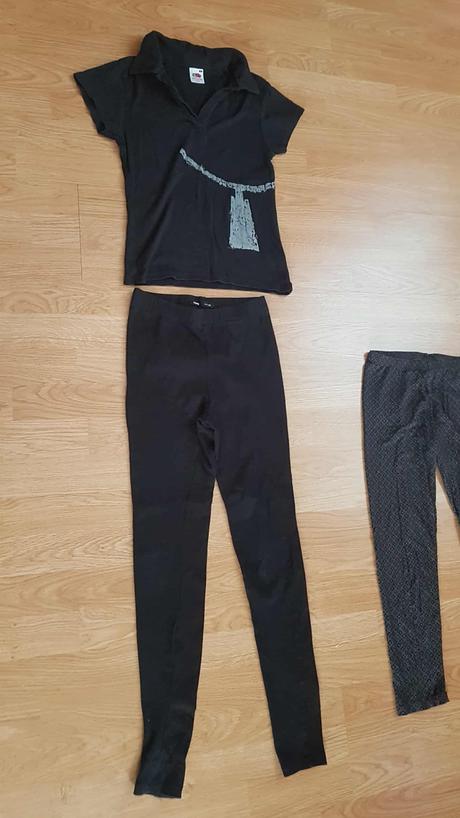 Legíny xs + tričko v. s, sinsay,xs