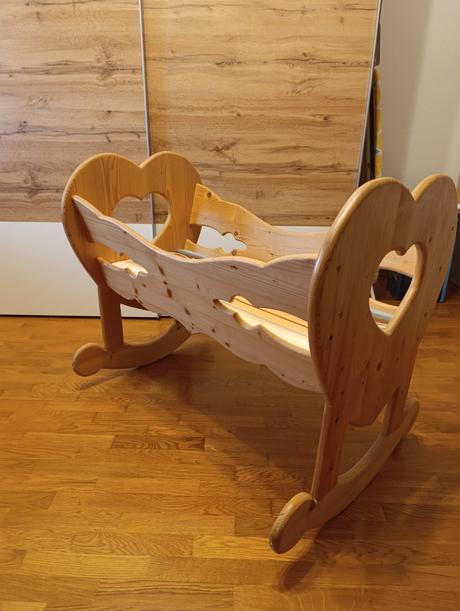 Drevená kolíska pre dieťatko, šírka (cm): 50,dĺžka (cm): 100