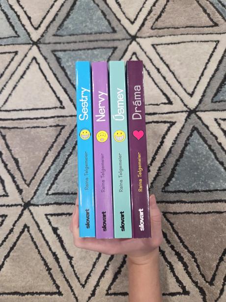 Knihy úsmev,sestry,nervy a dráma,