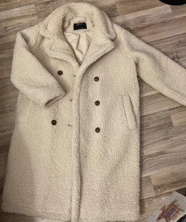 Krásny teddy kabát veľ.l/40, sinsay,l