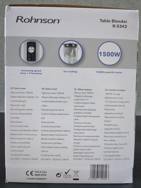 Stolný mixér rohnson r-5343, nový, 