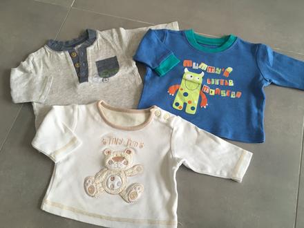 3x detské tričko, 62