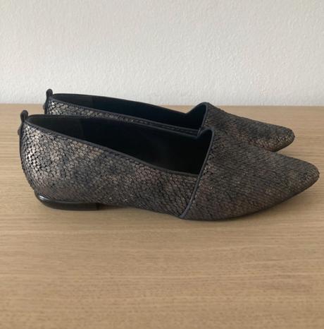 Hogl loaferky kožené vzor hadia koza 38,5, 38