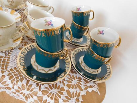 Čajová súprava porcelánová-čechoslovákia,, 
