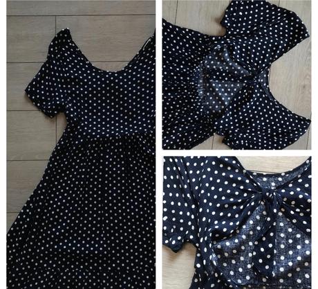 Modré guličkové šaty, gate,s