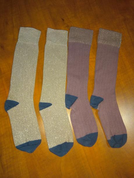 Podkolienky purple/navy, pompdelux,27