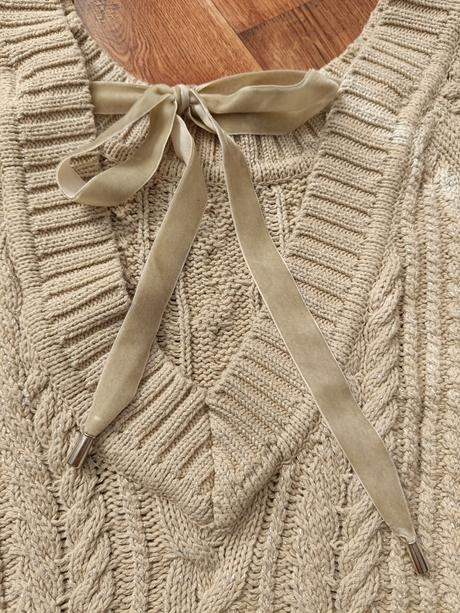 Sveter s výstrihom na chrbte, mango,l