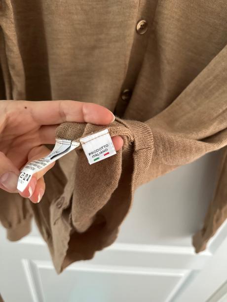 Luxusný kardigan zo merino extra jemnej vlny, l