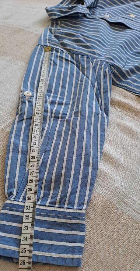 Pásikatá košeľa, blue base,116