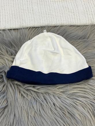 Chlapčenská čiapka bielo tmavomodrá, 68