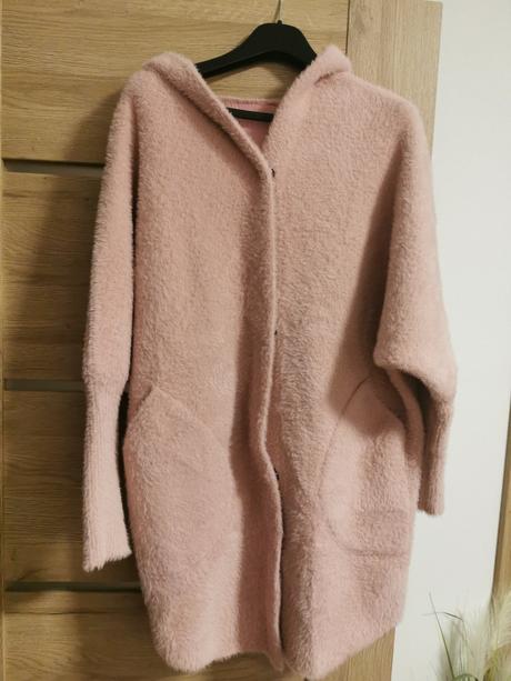 Kabát z alpaky ružový dstreet, 