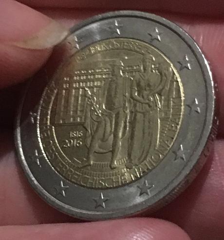 Rakúska pamätná 2 eurová minca 2016,