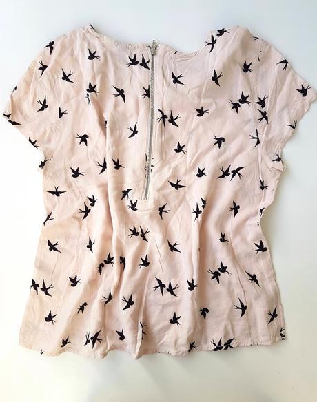 Blúzka s lastovičkami, h&m,m