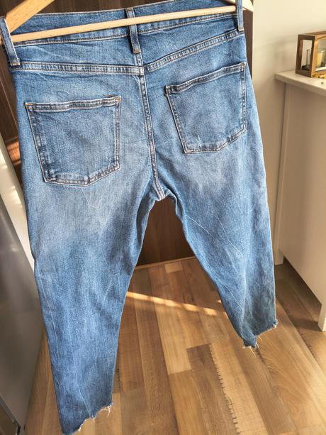 Zara relaxed fit džínsy m-l, zara,l