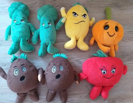 Plyšoví ovocníčkovia,vitamani,superosma z billy, 