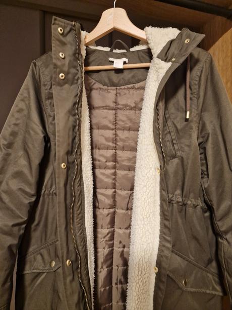 Tehotenská zimná bunda h&m mama, veľ. s, h&m,s