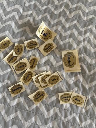 Retro nálepky na koreničky 21 kusov, 