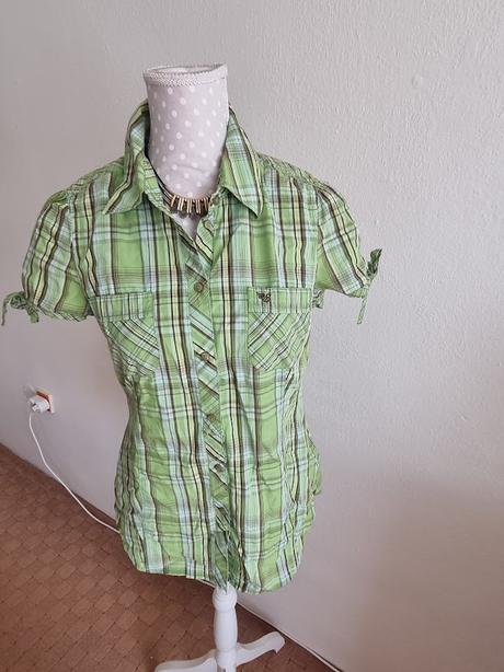 Bledozelená košieľková blúzka esprit veľ. 40, esprit,40