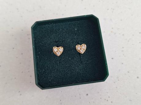 Zlaté náušnice srdiečka, 